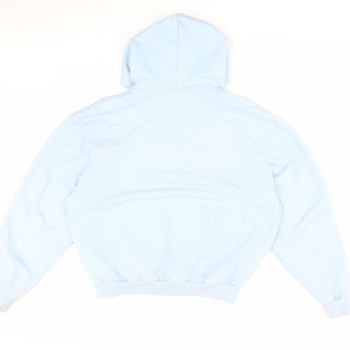 boohooMAN Men's Blue Pullover Hoodie, M, Regular Fit