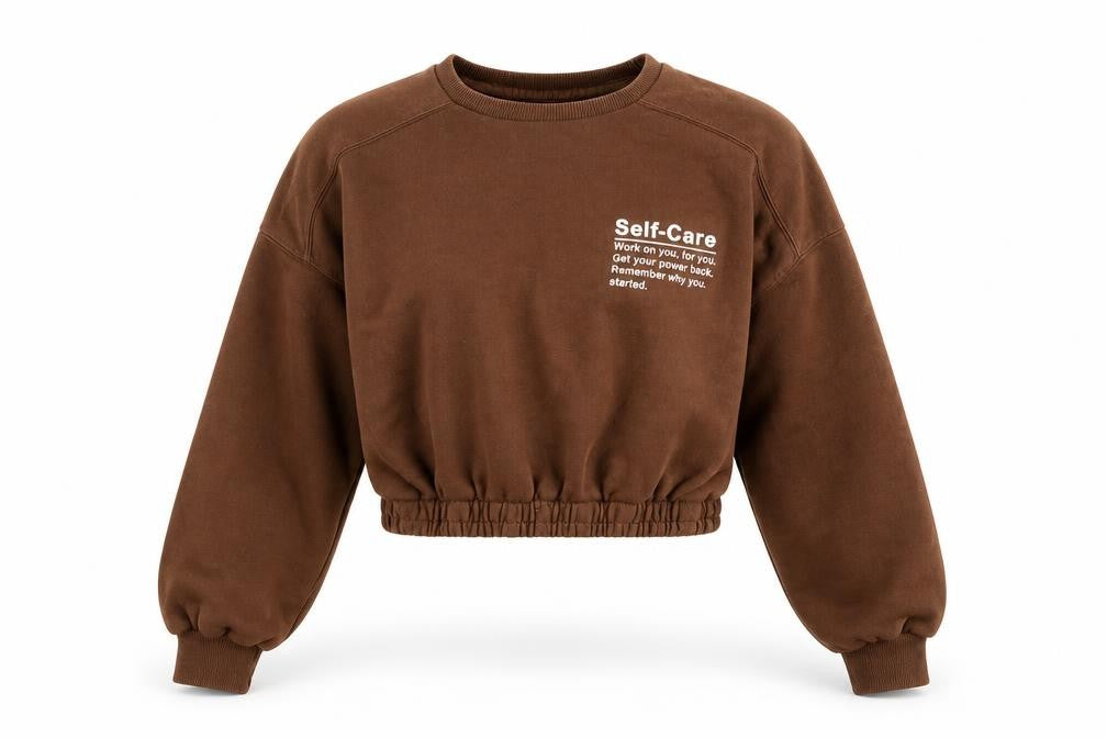 Front view of Lefties Women's Brown Pullover Sweatshirt Medium