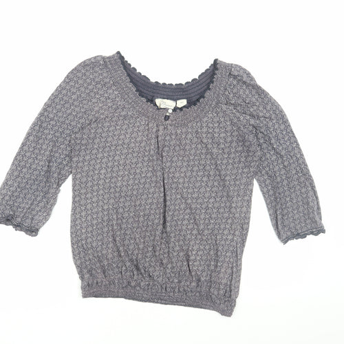 H&M Women's Grey 3/4 Sleeve Top Size 12