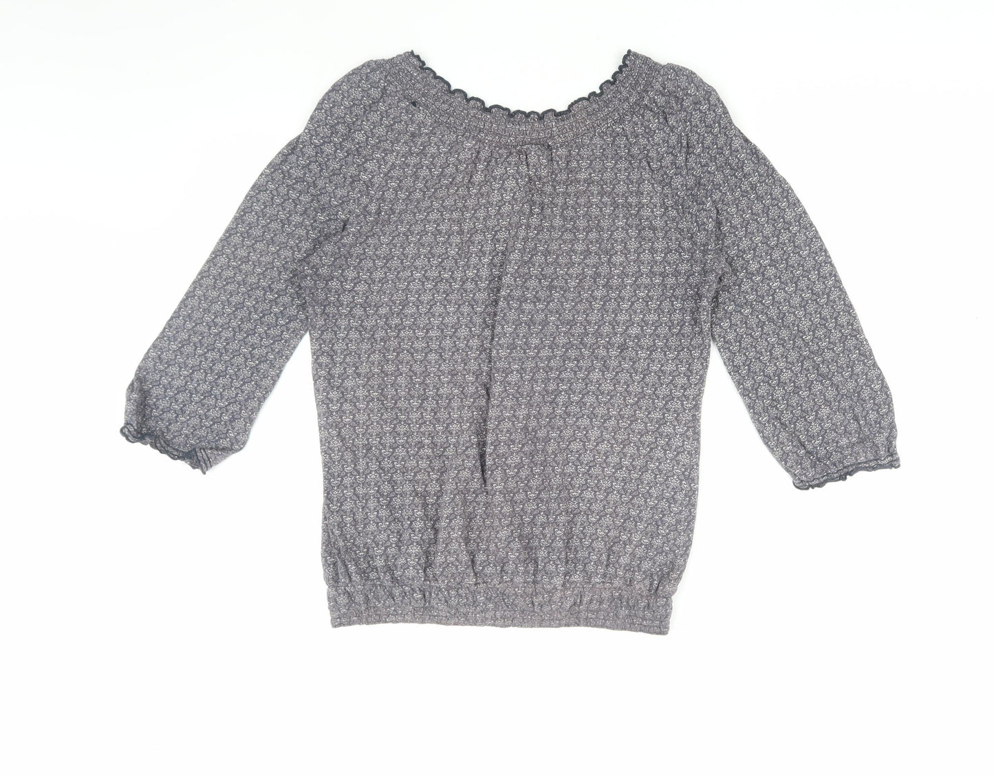 H&M Women's Grey 3/4 Sleeve Top Size 12