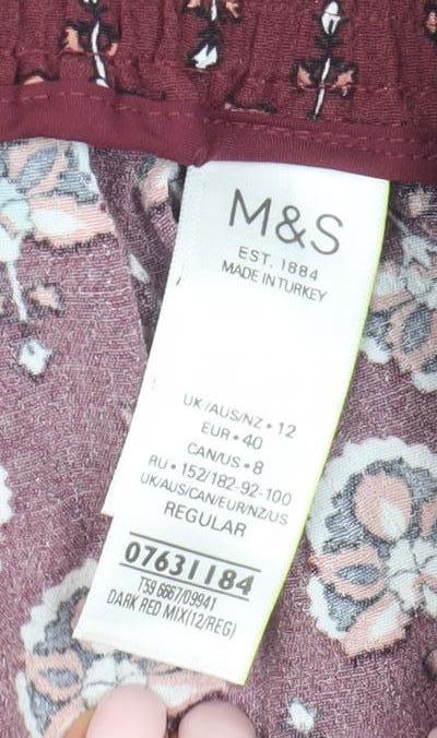 Marks and Spencer Women's Floral Trousers Size 12