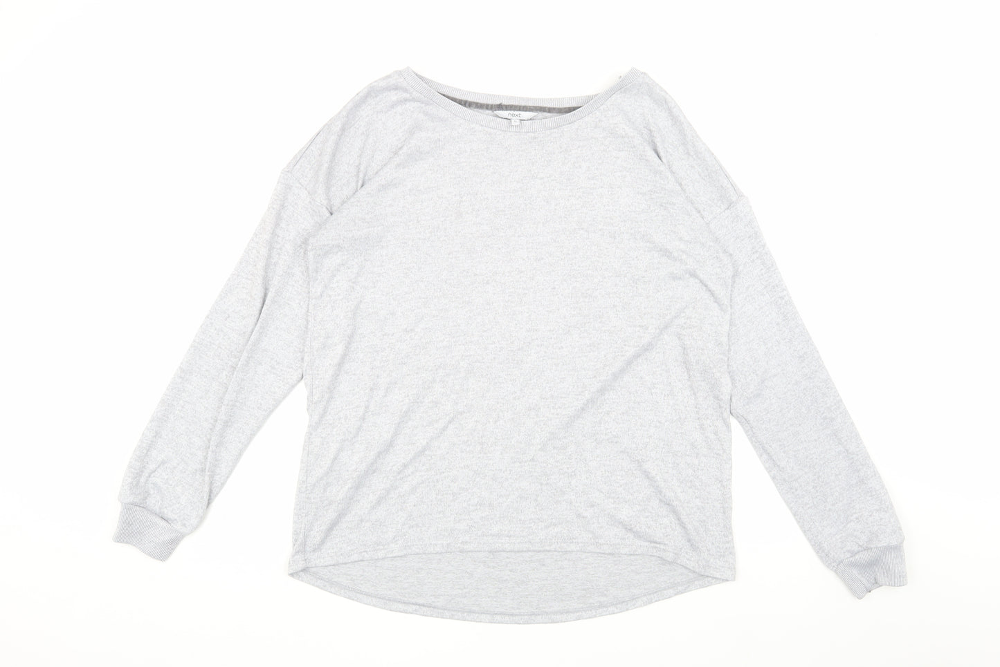 Next Women's Grey Long Sleeve Basic T-Shirt, Size 14
