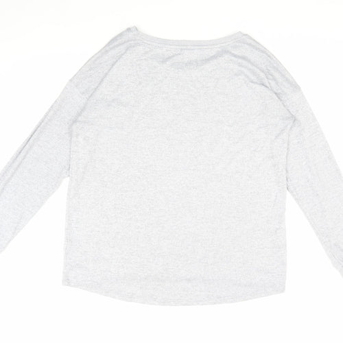 Next Women's Grey Long Sleeve Basic T-Shirt, Size 14