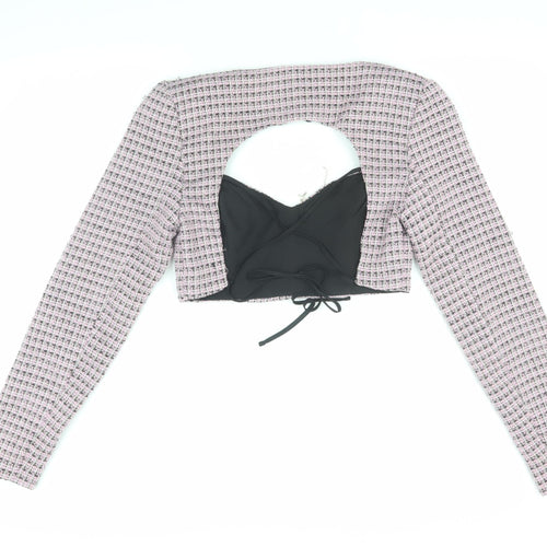 Bershka Women's Multicoloured Cropped Blouse M