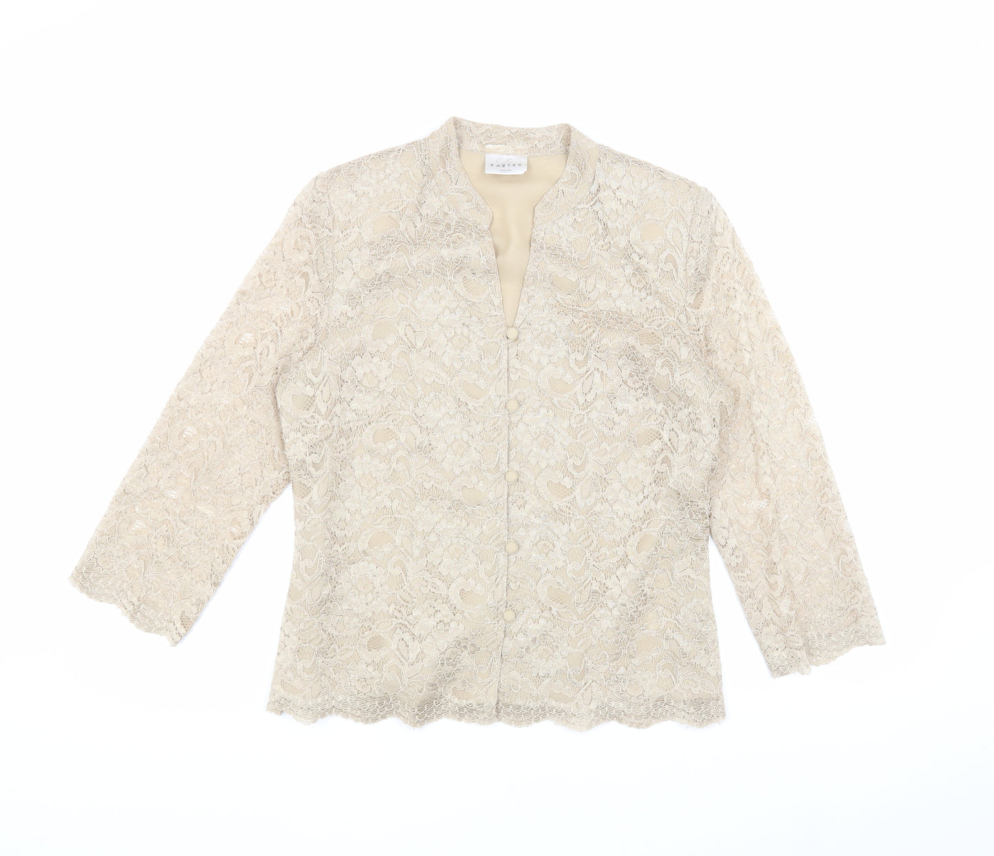 Eastex Women's Beige Lace Blouse Size 10