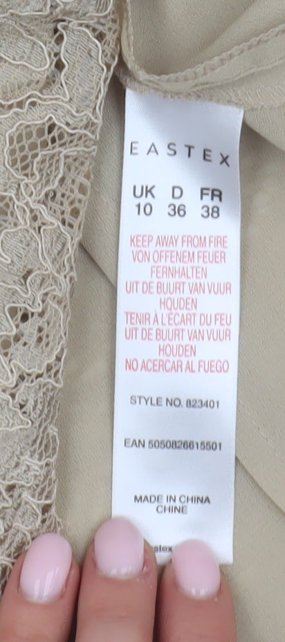 Eastex Women's Beige Lace Blouse Size 10