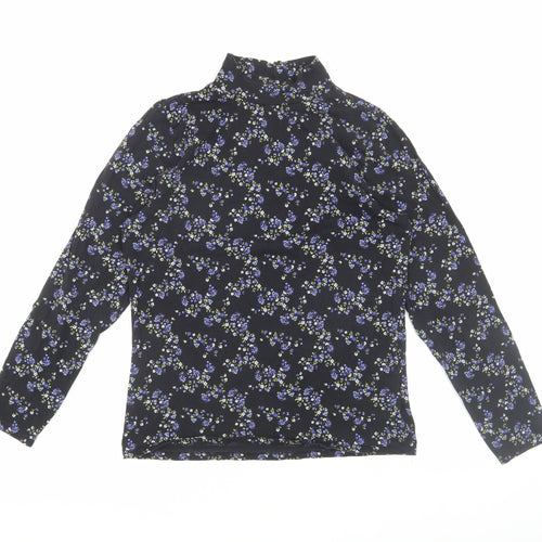 Marks and Spencer Womens Black Floral Jersey Top