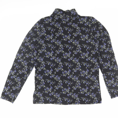Marks and Spencer Womens Black Floral Jersey Top