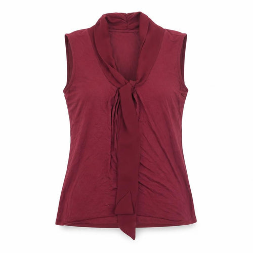 Bodyflirt Women's Red Sleeveless Bow Blouse Size 12-14