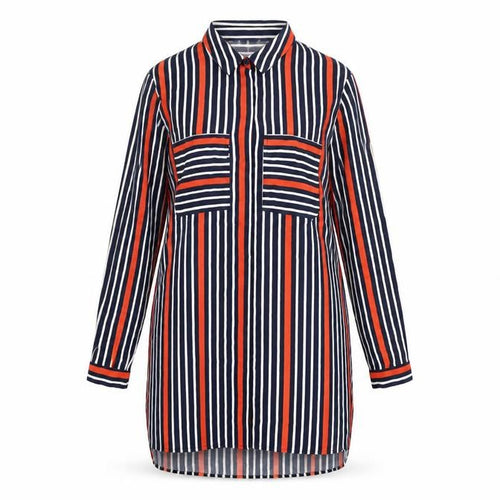 Topshop Women's Multicoloured Striped Shirt Dress Size 6