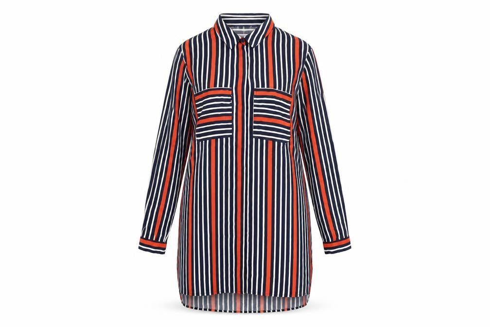 Topshop Women's Multicoloured Striped Shirt Dress Size 6