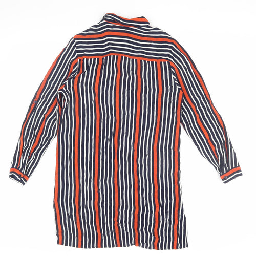 Topshop Women's Multicoloured Striped Shirt Dress Size 6