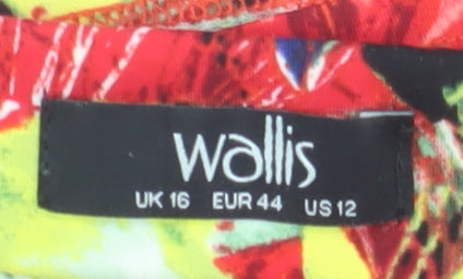 Wallis Women's Multicoloured Size 16 Floral Shift Dress