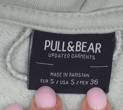 Pull & Bear Men's Green S Hoodie Pullover Regular Fit