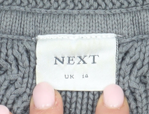 Next Women's Grey Wrap Jumper Size 14