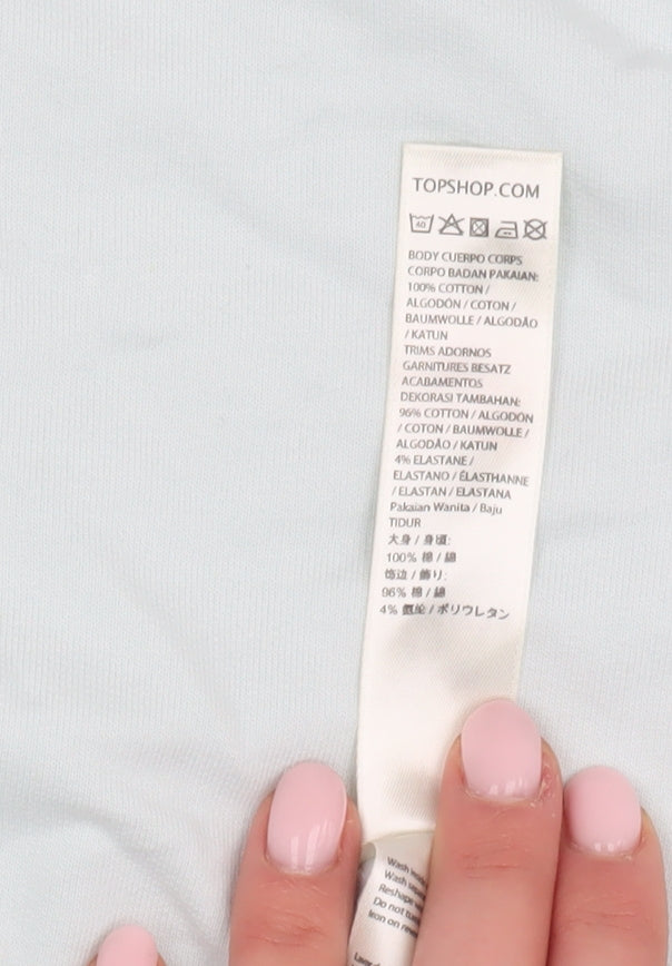 Topshop Women's Blue Hoodie, Size S, New, Casual Pullover