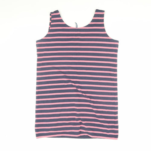 E-vie Women's Multicoloured Striped Tank Size 20