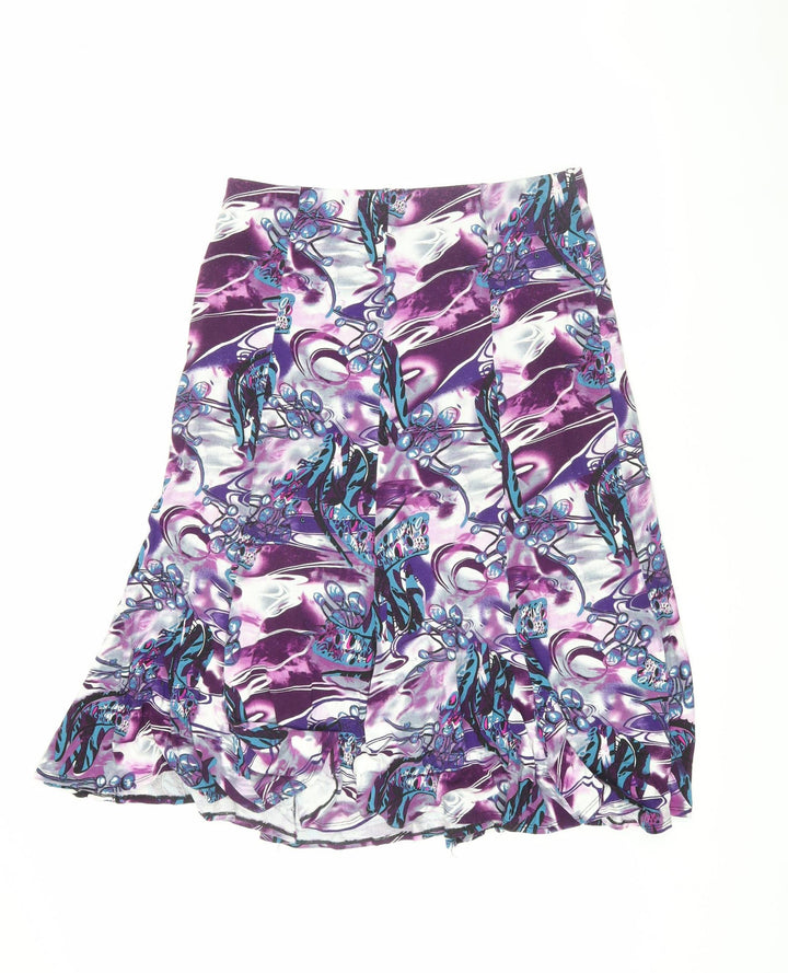 Saloos Collection Women's Large Multicoloured Flare Skirt