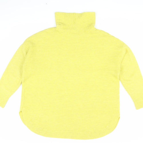 Wallis Women's Yellow Roll Neck Pullover Jumper L
