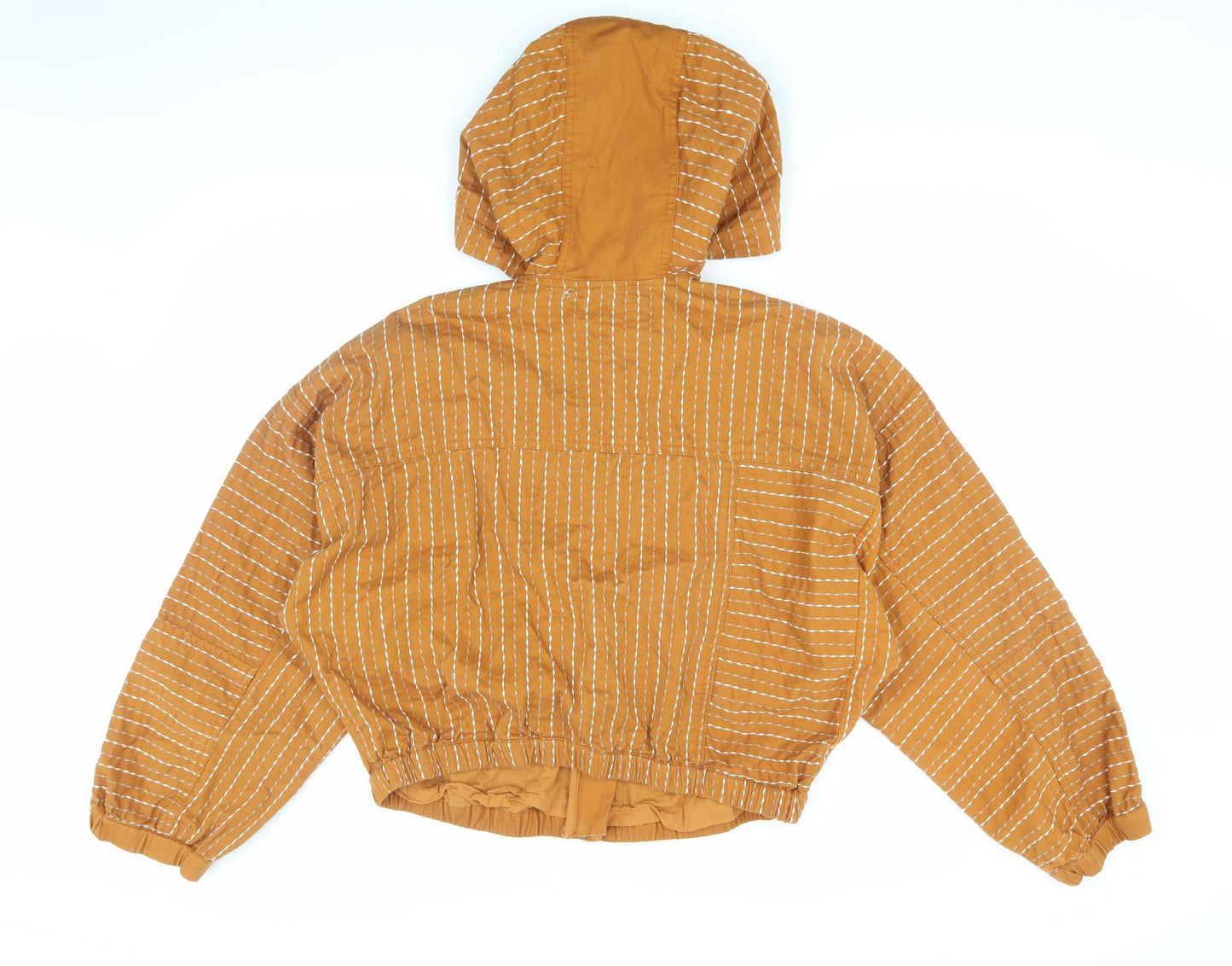 Anthropologie Women's Brown Hooded Jacket Size 8