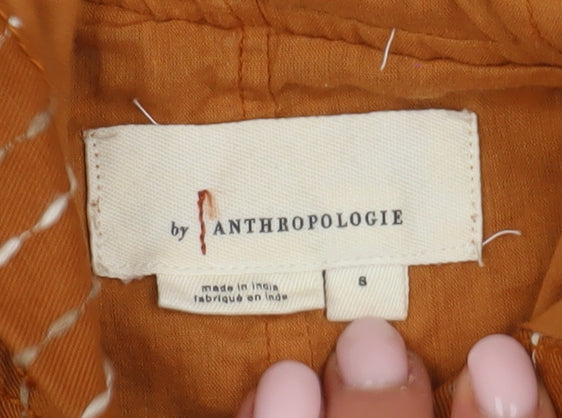 Anthropologie Women's Brown Hooded Jacket Size 8