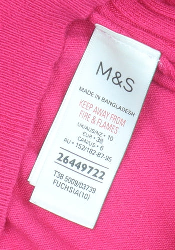 Marks and Spencer Women’s Pink Jersey Blouse Size 10