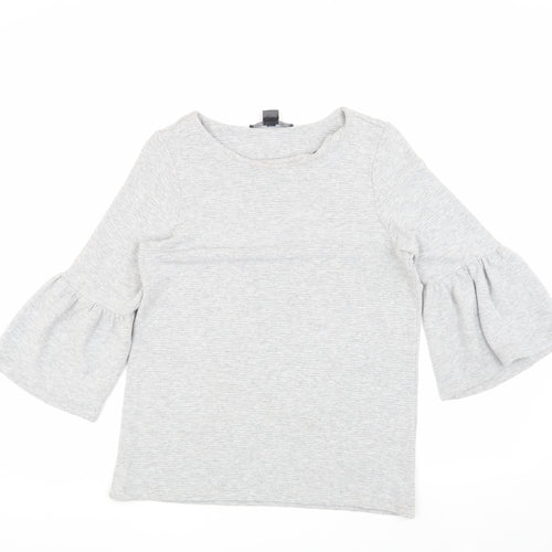 French Connection Women's Grey Blouse - Size S, Casual Fit