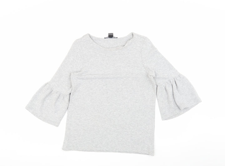 French Connection Women's Grey Blouse - Size S, Casual Fit