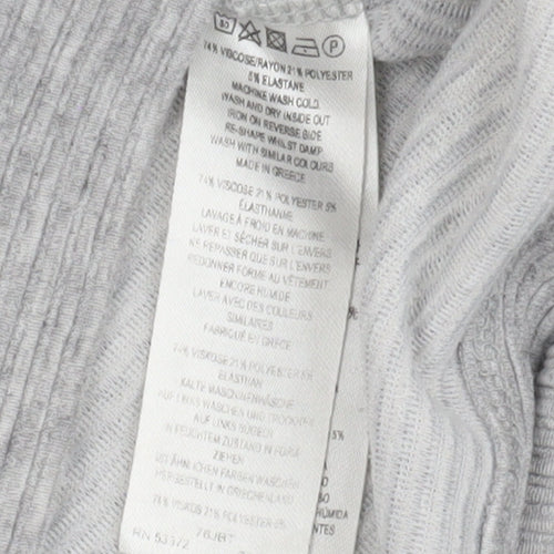 French Connection Women's Grey Blouse - Size S, Casual Fit
