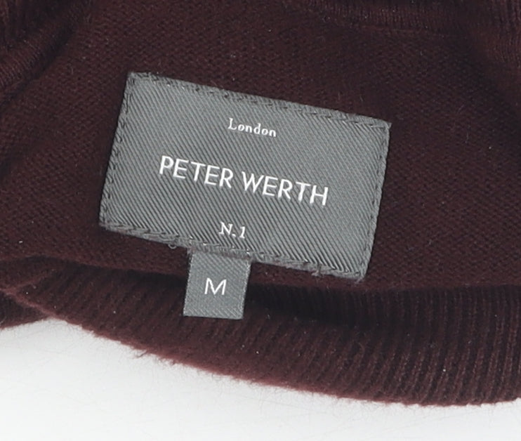 Peter Werth Men's Brown Roll Neck Pullover Jumper M