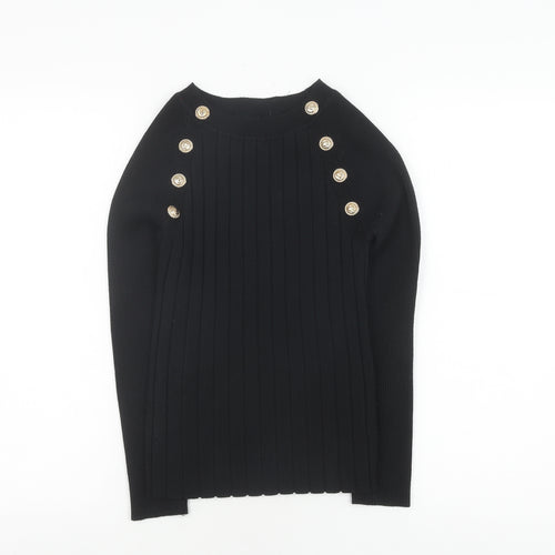 Quiz Women's Black Round Neck Knit Jumper S