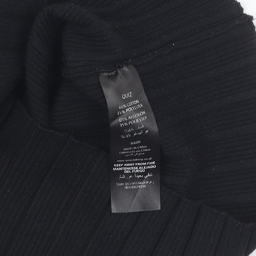 Quiz Women's Black Round Neck Knit Jumper S