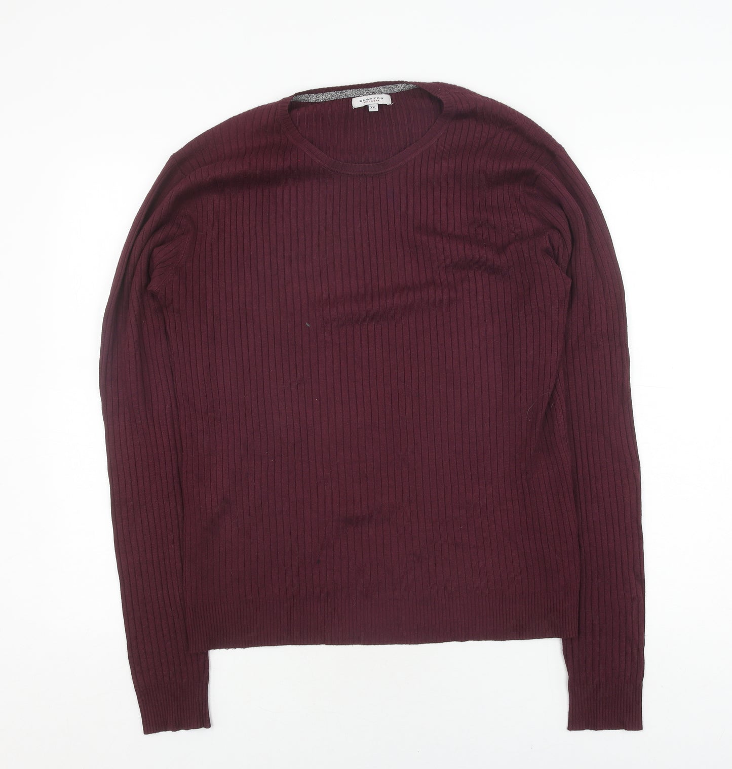 Clayton Men’s Red 2XL Crew Neck Pullover Jumper