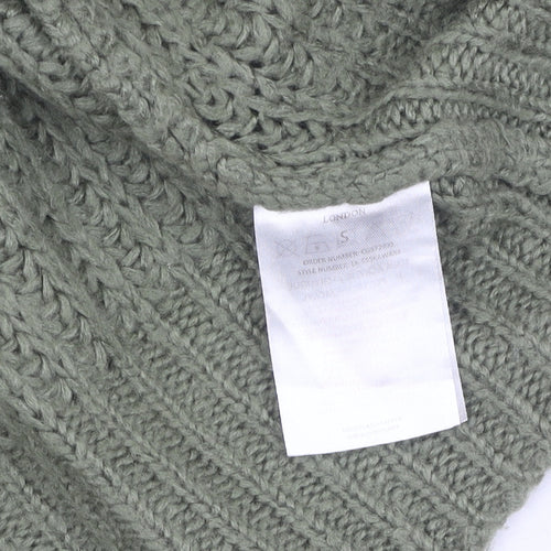Brave Soul Women's Green Cable-Knit Pullover Jumper, S