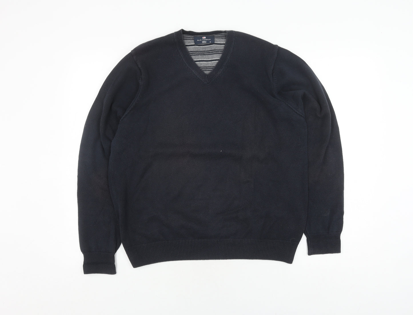 Marks and Spencer Men's Blue V-Neck Pullover Jumper M