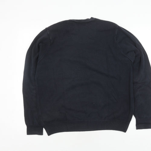 Marks and Spencer Men's Blue V-Neck Pullover Jumper M