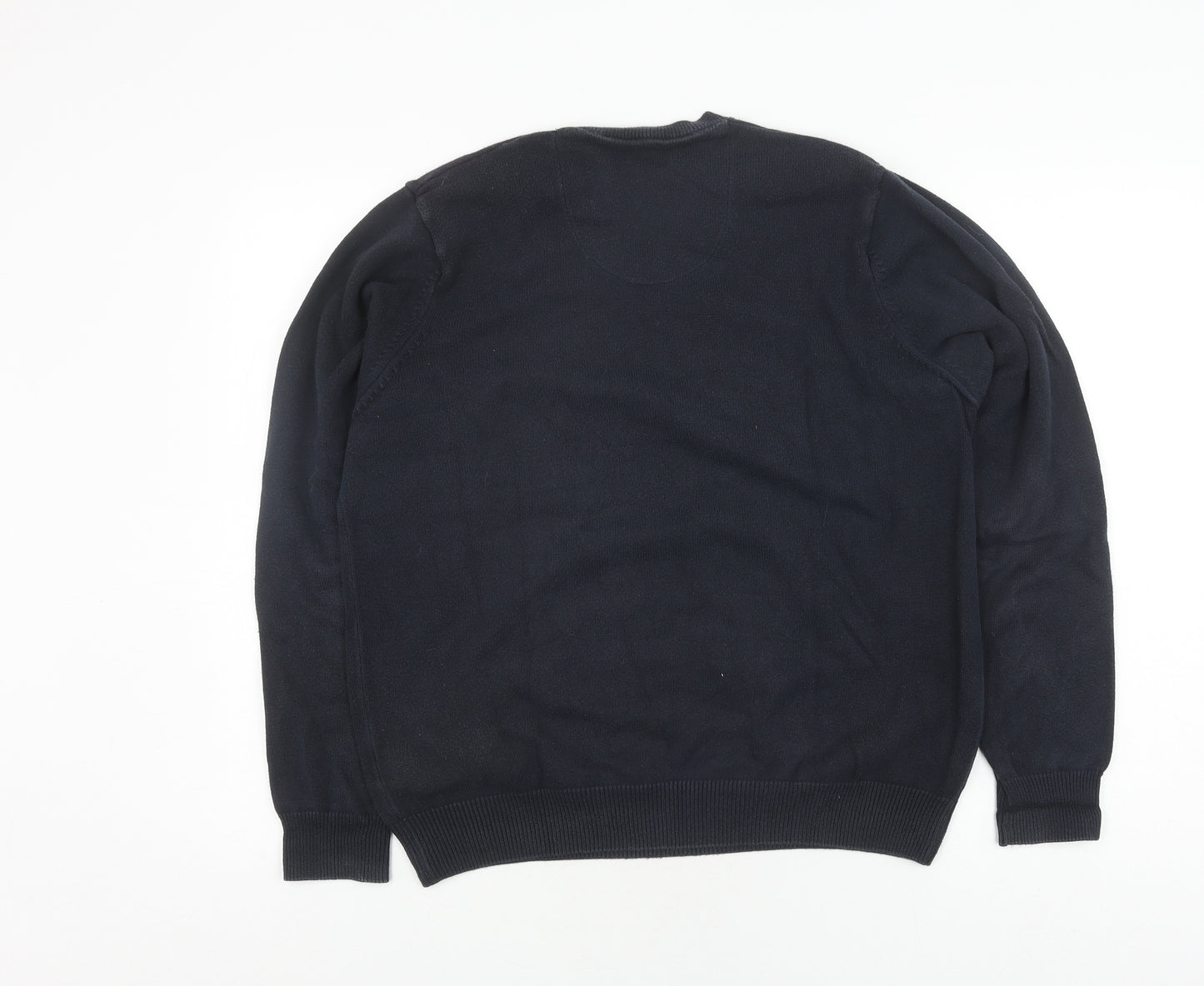 Marks and Spencer Men's Blue V-Neck Pullover Jumper M