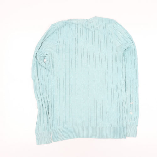 Crew Clothing Women's Blue V-Neck Pullover Jumper Size 14