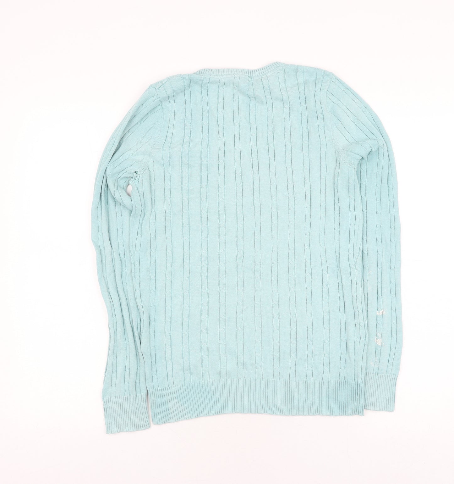 Crew Clothing Women's Blue V-Neck Pullover Jumper Size 14