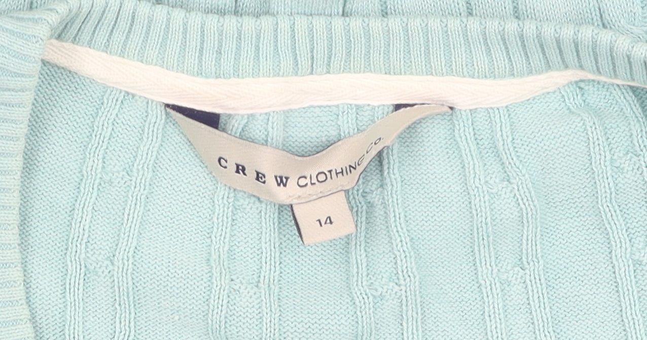 Crew Clothing Women's Blue V-Neck Pullover Jumper Size 14