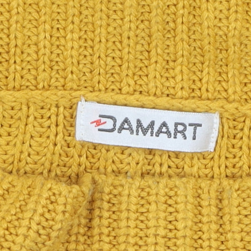 Damart Women's Yellow High Neck Pullover Jumper Size L