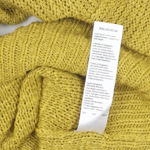 Wallis Women's Yellow V-Neck Cardigan M