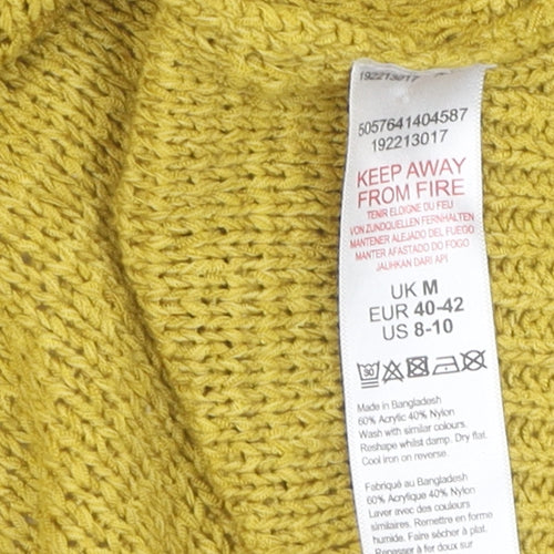 Wallis Women's Yellow V-Neck Cardigan M