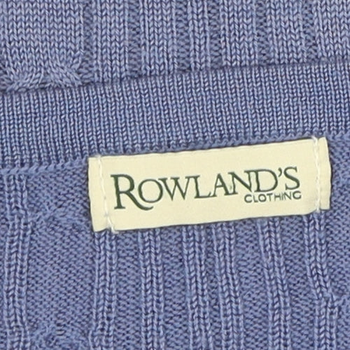 Rowland's Women's Blue Cable-Knit Pullover Jumper L