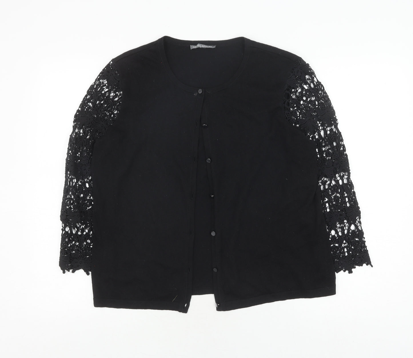Laura Ashley Women's Black Cardigan, Size 16