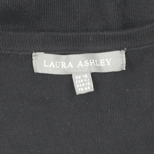 Laura Ashley Women's Black Cardigan, Size 16