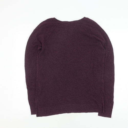 GAP Men's Purple V-Neck Pullover Jumper M
