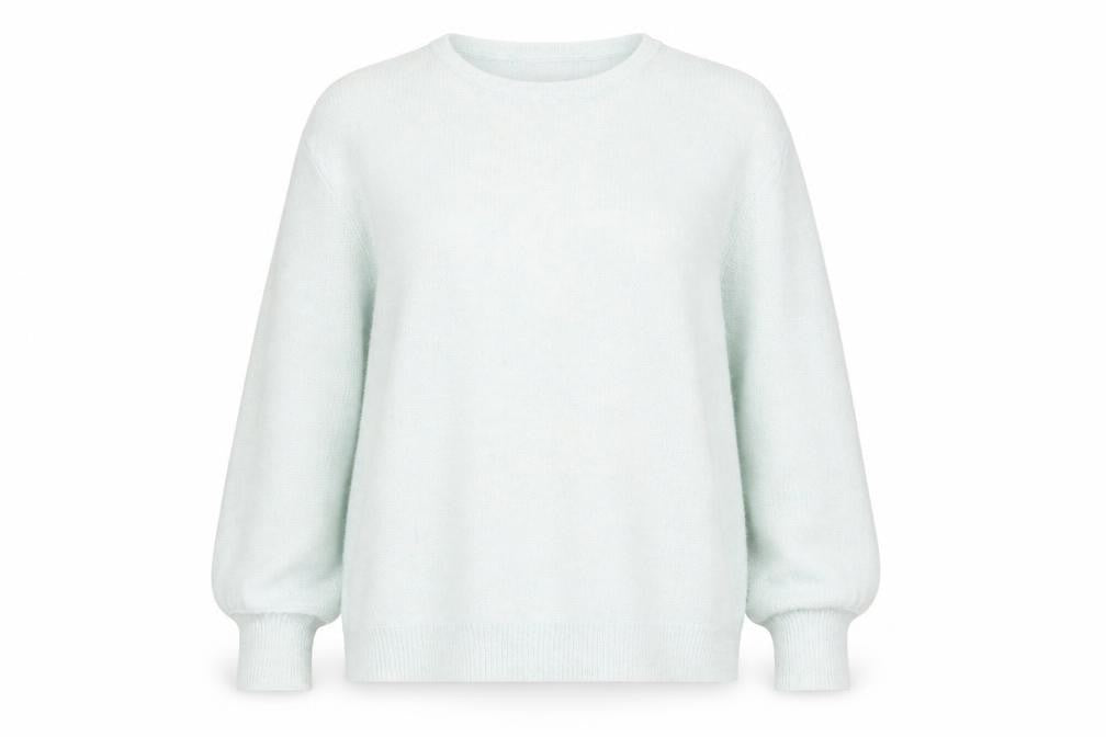 Front view of My Essential Wardrobe Women's L White Knit Jumper