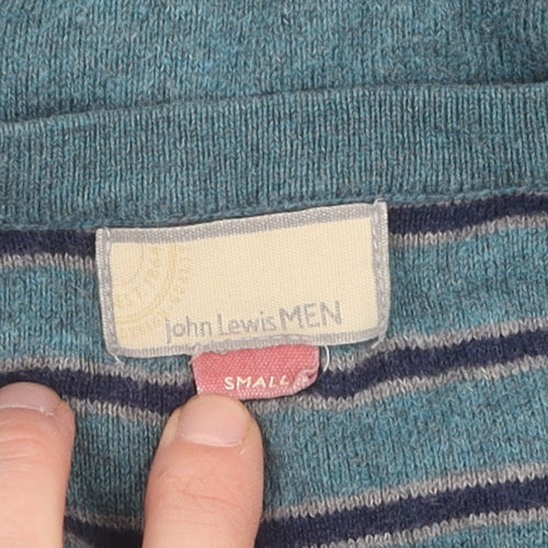 John Lewis Men's S Blue Pullover V-Neck Jumper