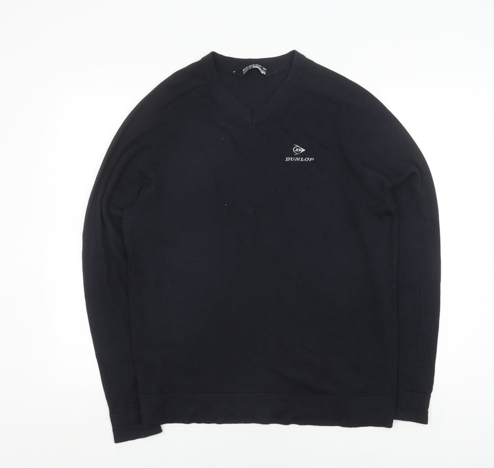 Dunlop Mens Black V-Neck Pullover Golf Jumper M